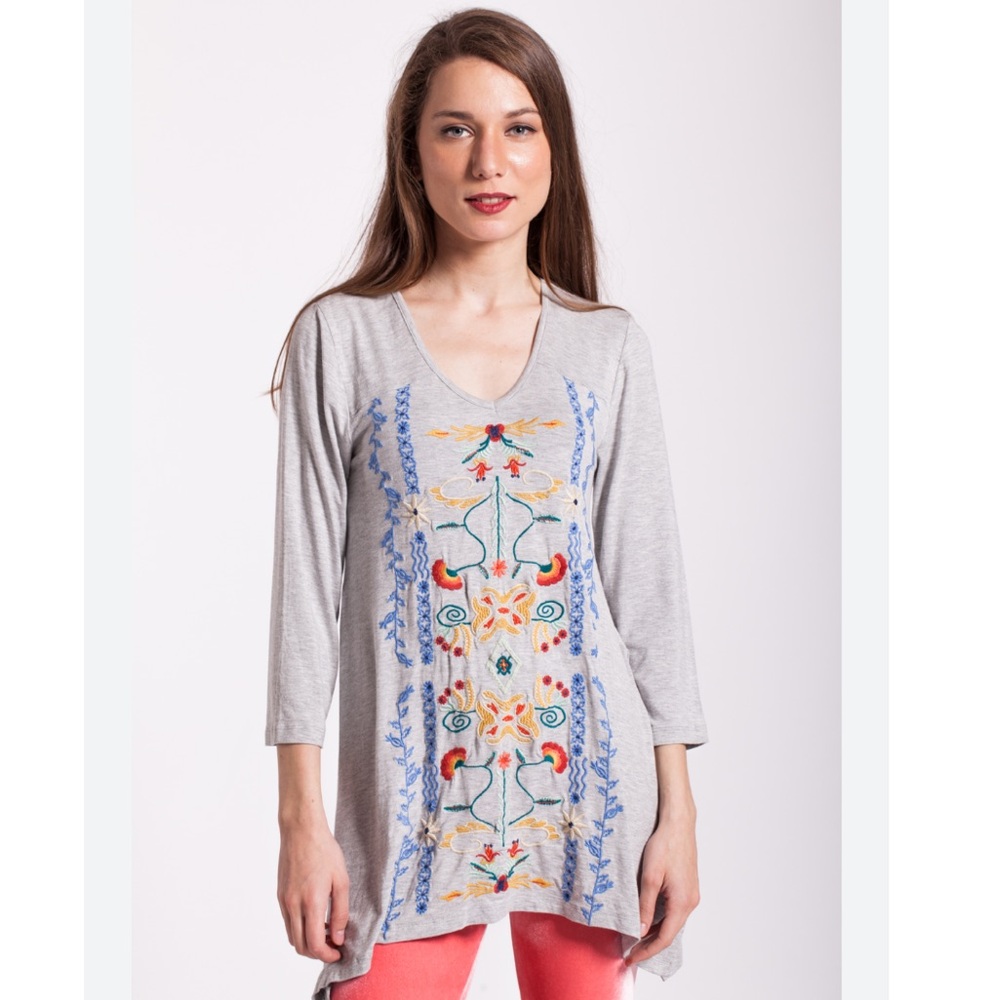 Caite Embroidered Tunic Top